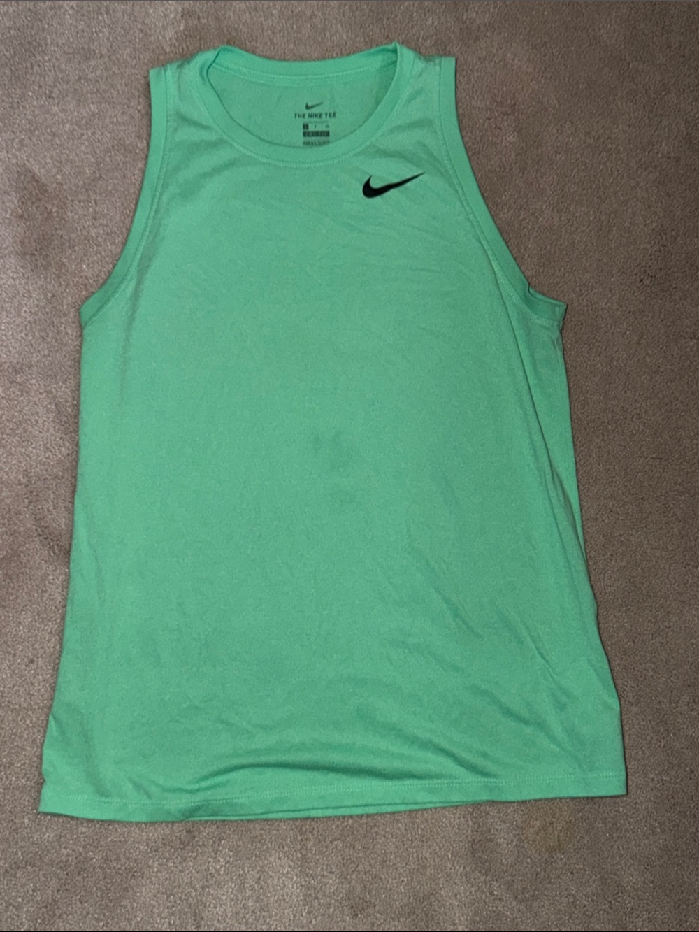 Nike Mint Green Women's Athletic Tank with Black Swoosh